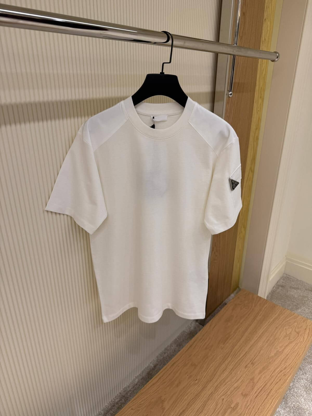 Prada Logo Print Cotton T-Shirt